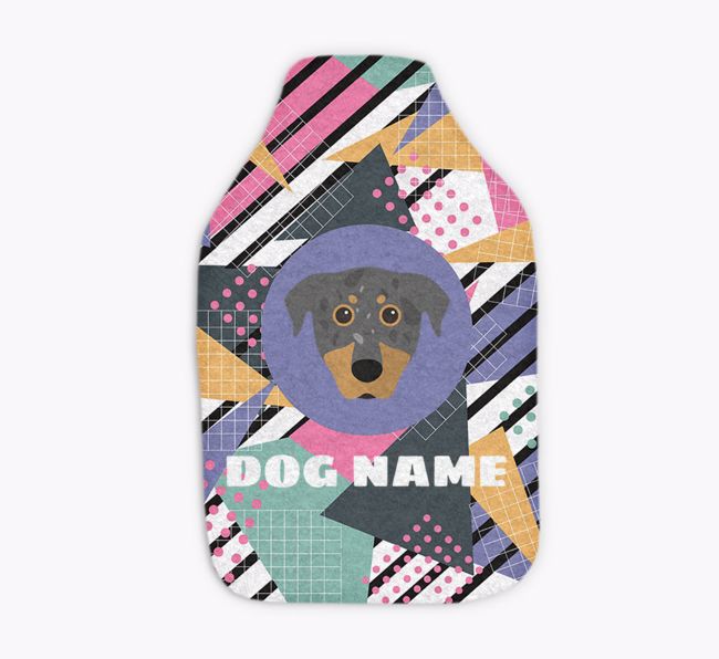 Retro Abstract: Personalised {breedFullName} Hot Water Bottle